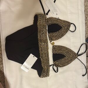 Black and Gold Bikini Set